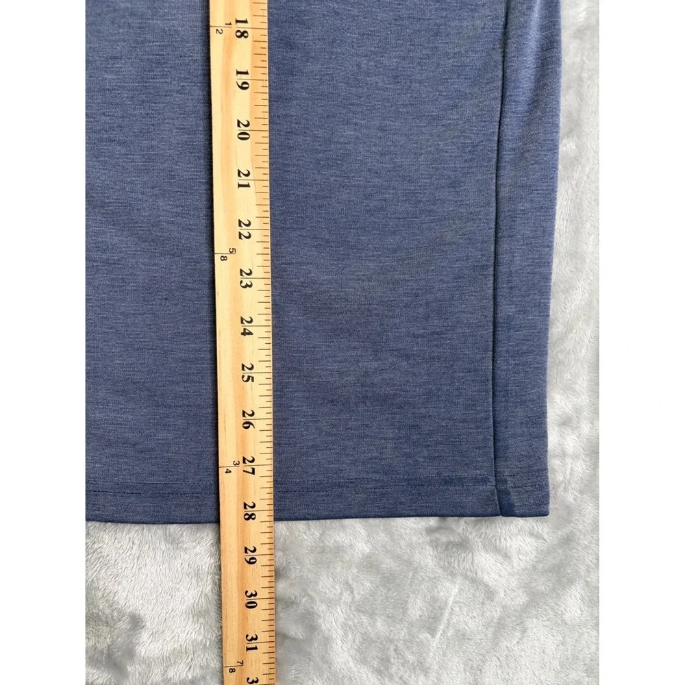 adidas Originals Three Stripes T-Shirt‎ Men's L Blue Polyester Blend Used